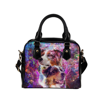 Australian Shepherd Yin Yang Shoulder Handbag