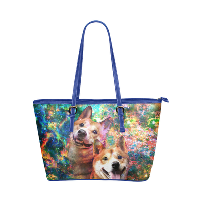 Shiba Inu Leather Tote Bag