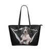 German Shorthaired Pointer Leather Tote Bag