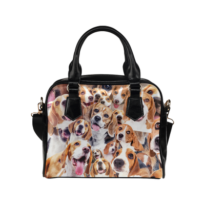 Beagle Face Shoulder Handbag