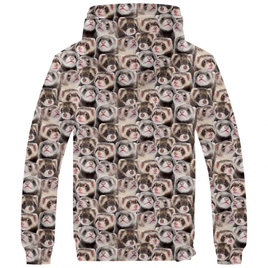 Ferret Full Face Fleece Hoodie