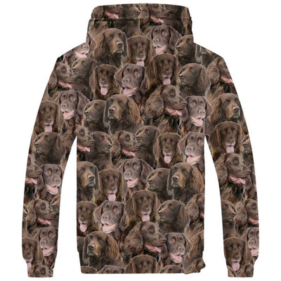 German Longhaired Pointer Full Face Fleece Hoodie