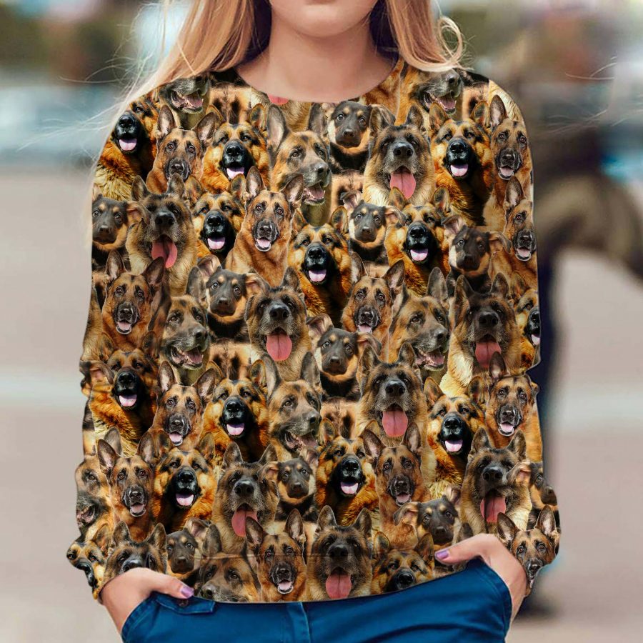 German Shepherd - Full Face - Premium Sweater