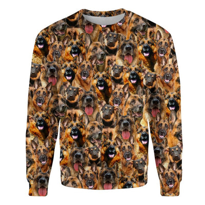 German Shepherd - Full Face - Premium Sweater