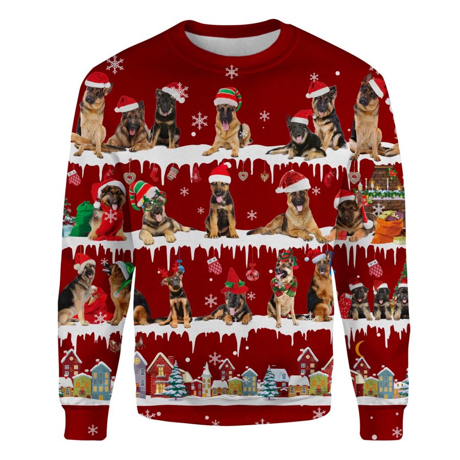 German Shepherd - Snow Christmas - Premium Sweater