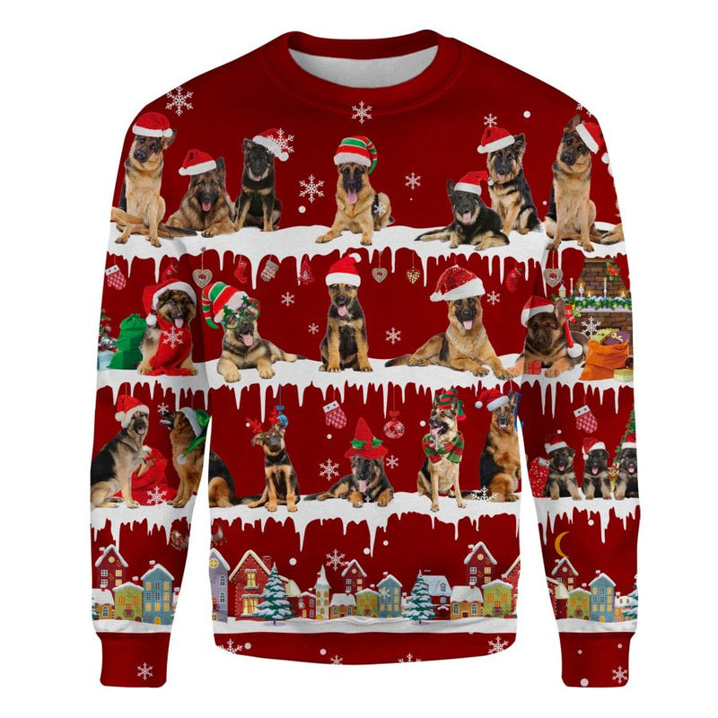 German Shepherd - Snow Christmas - Premium Sweater