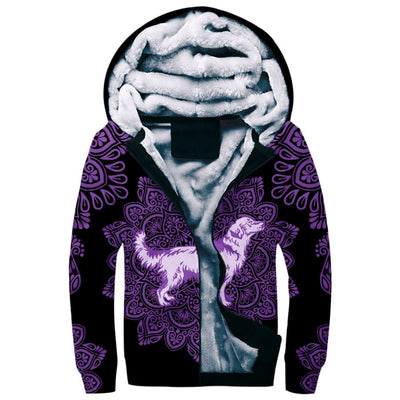 Golden Retriever Mandala Fleece Hoodie