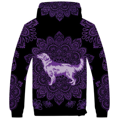 Golden Retriever Mandala Fleece Hoodie
