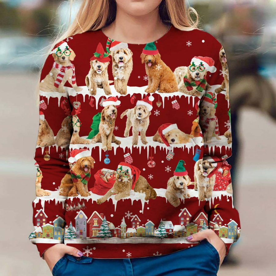 Goldendoodle - Snow Christmas - Premium Sweater