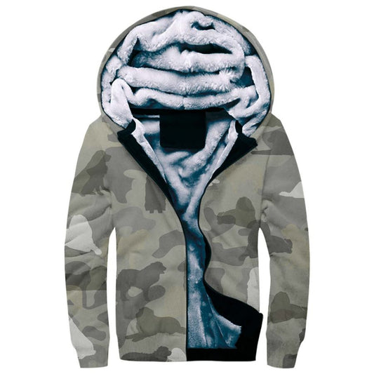 Great Pyrenees Camo Fleece Hoodie