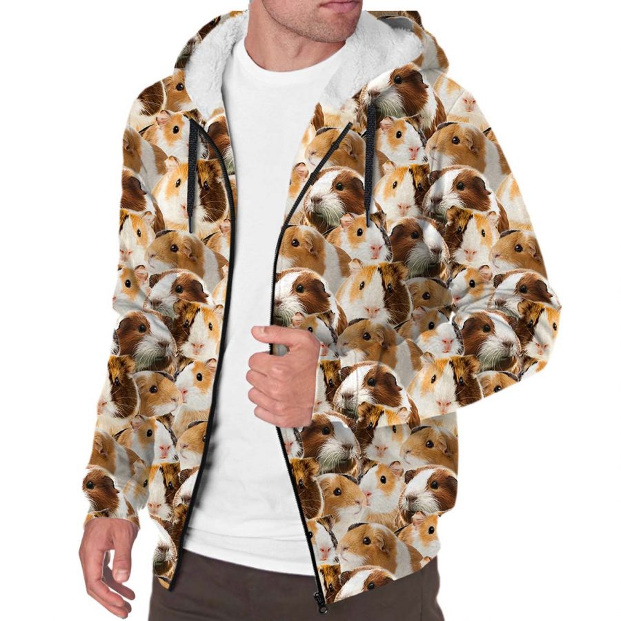 Guinea Pig Full Face Fleece Hoodie