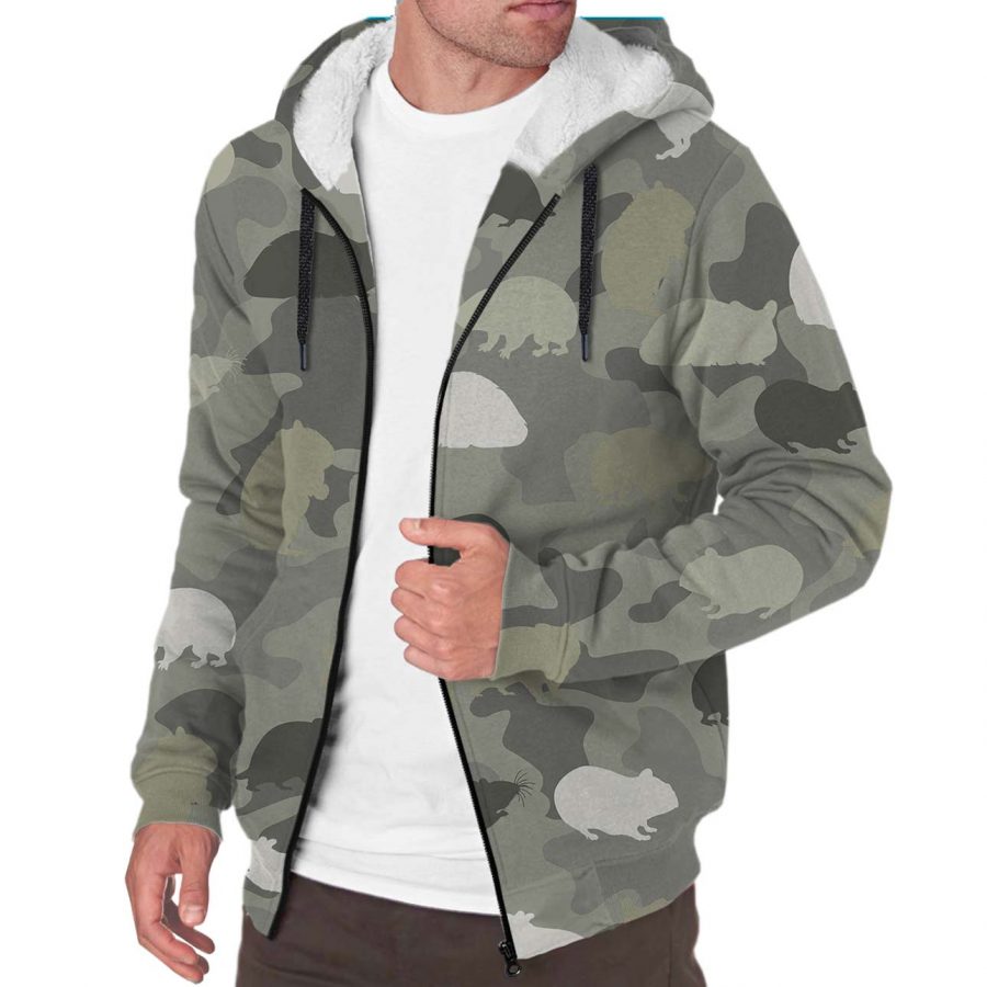 Hamster Camo Fleece Hoodie