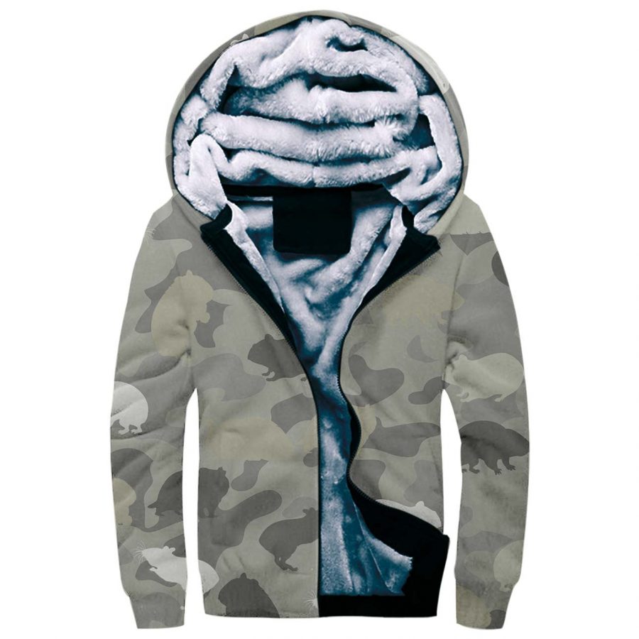 Hamster Camo Fleece Hoodie