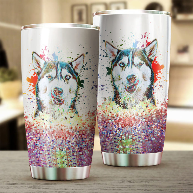 Husky Art Color Tumbler Cup