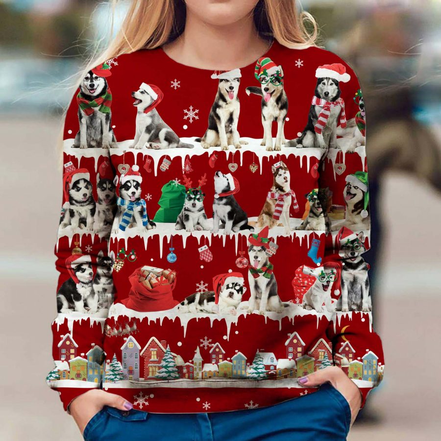 Husky - Snow Christmas - Premium Sweater