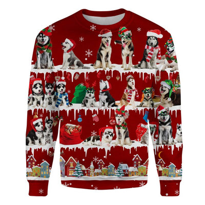 Husky - Snow Christmas - Premium Sweater