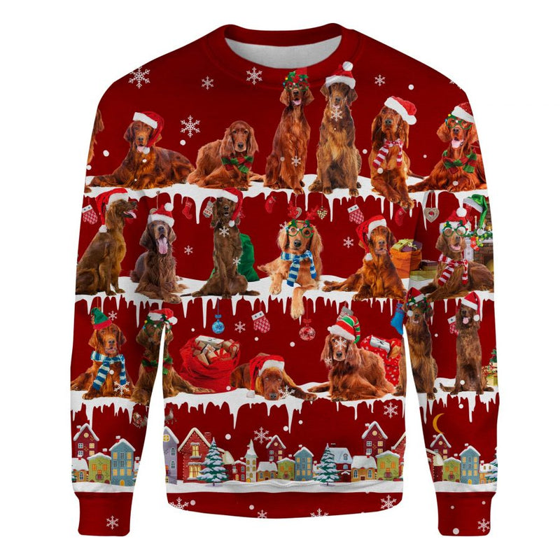 Irish Setter - Snow Christmas - Premium Sweater