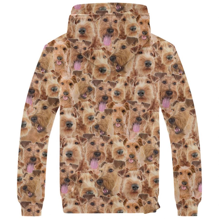 Irish Terrier Full Face Fleece Hoodie