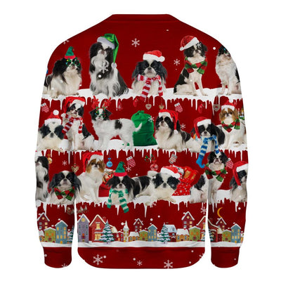 Japanese Chin - Snow Christmas - Premium Sweater