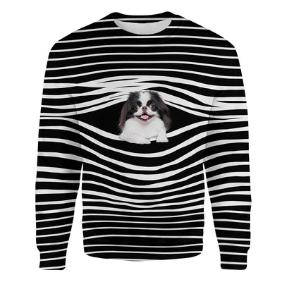 Japanese Chin - Stripe - Premium Sweater