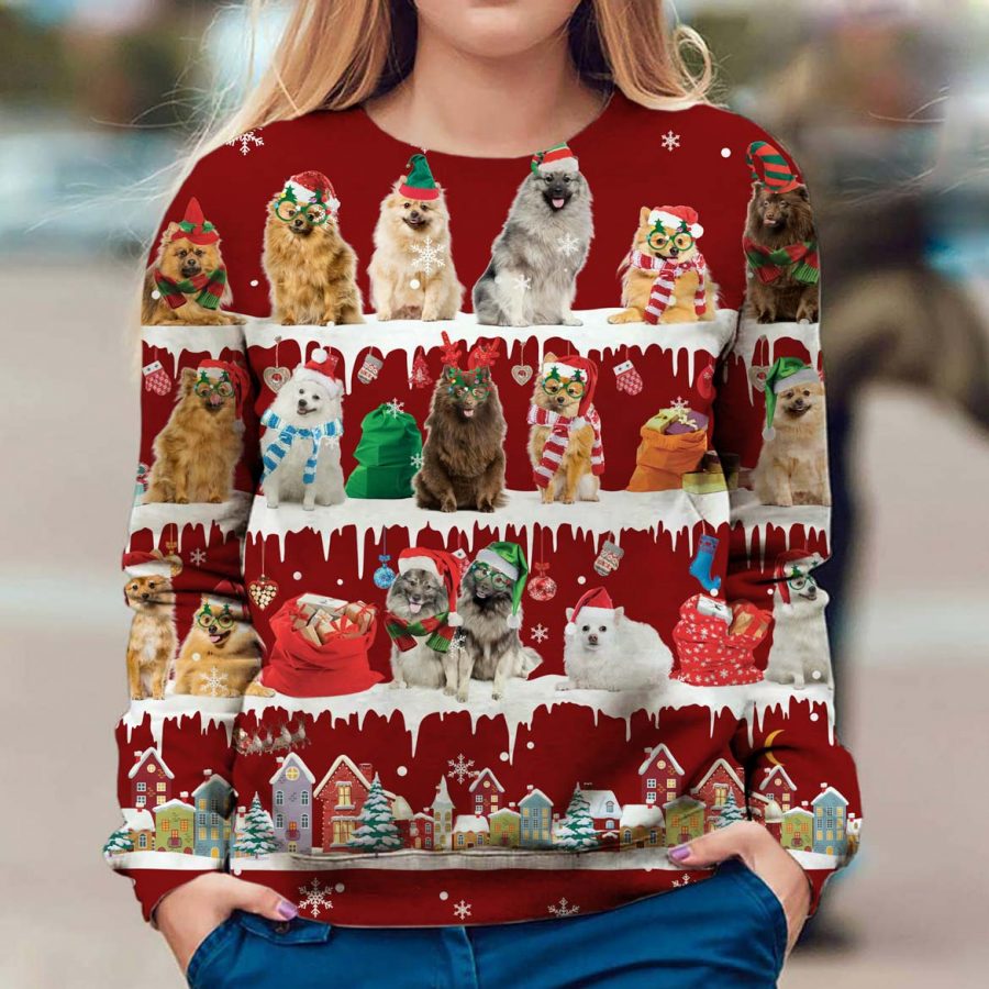 Keeshond - Snow Christmas - Premium Sweater