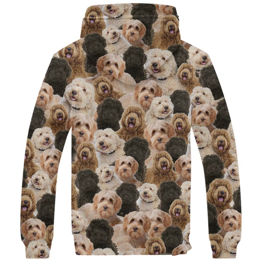 Labradoodle Full Face Fleece Hoodie