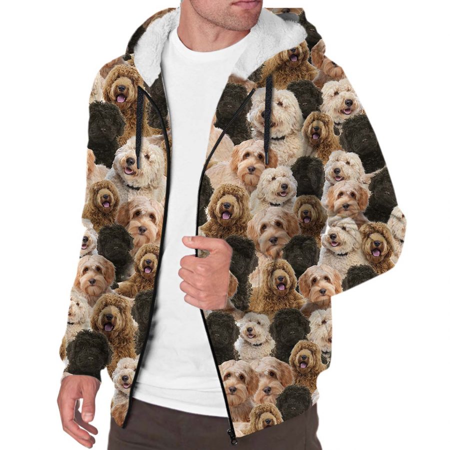 Labradoodle Full Face Fleece Hoodie