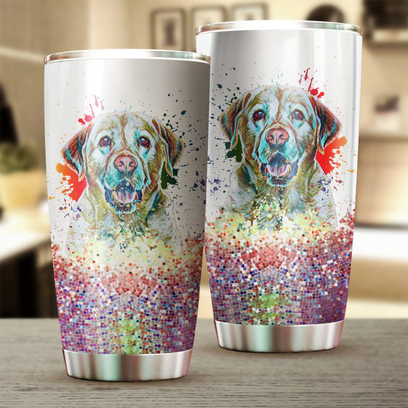 Labrador Retriever Art Color Tumbler Cup