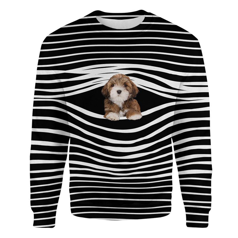 Lhasa Apso - Stripe - Premium Sweater