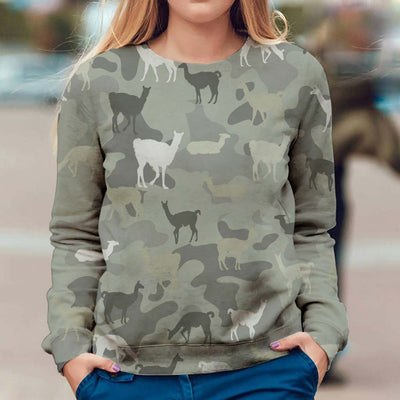 Llama - Camo - Premium Sweater