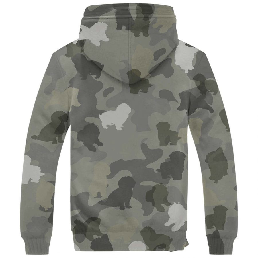 Maltipoo Camo Fleece Hoodie