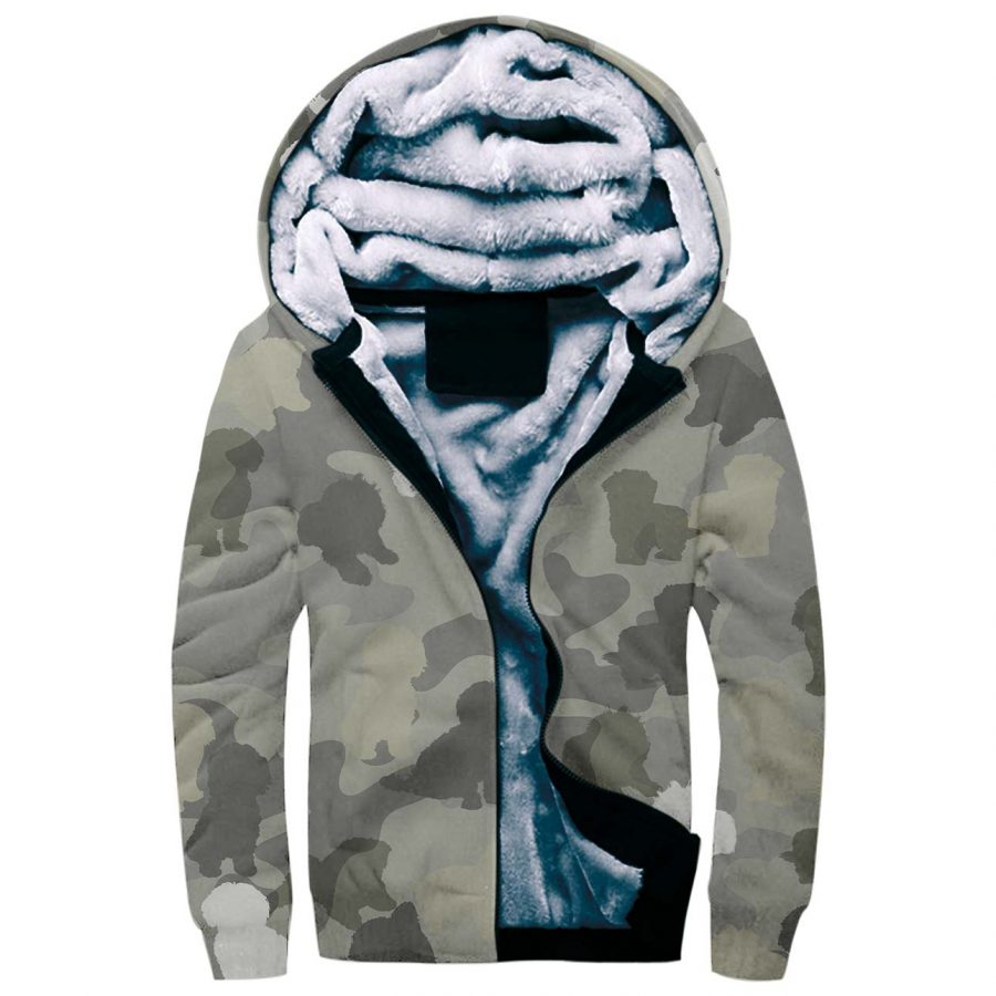Maltipoo Camo Fleece Hoodie