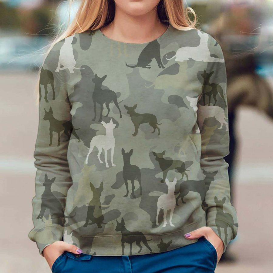 Mexican Hairless Dog - Camo - Premium Sweater