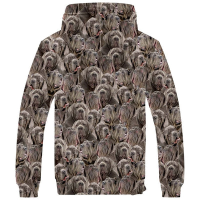 Neapolitan Mastiff Full Face Fleece Hoodie