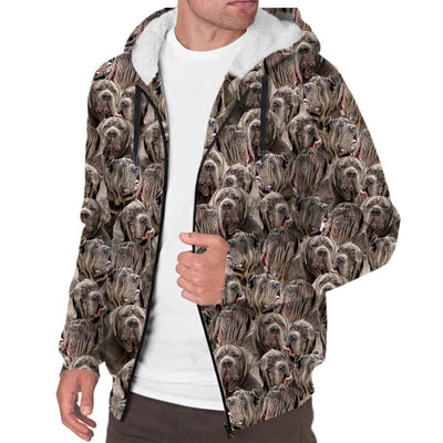 Neapolitan Mastiff Full Face Fleece Hoodie