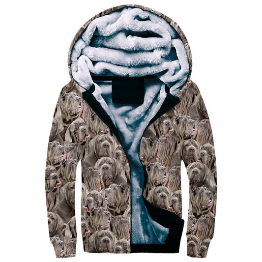 Neapolitan Mastiff Full Face Fleece Hoodie