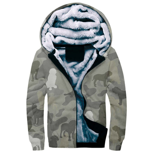 Neapolitan Mastiff Camo Fleece Hoodie