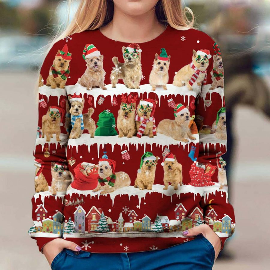 Norwich Terrier - Snow Christmas - Premium Sweater