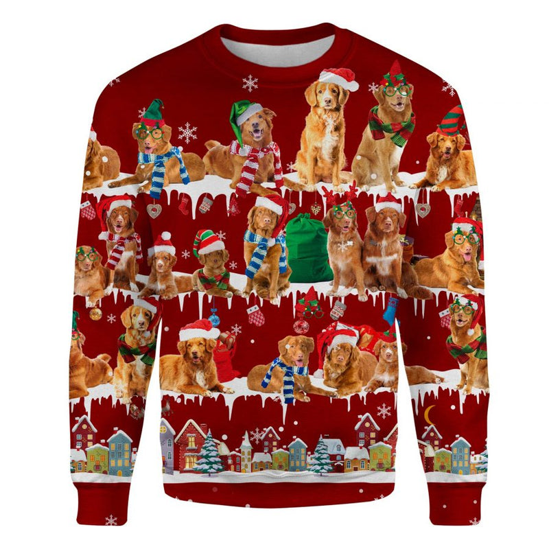 Nova Scotia Duck Tolling Retriever - Snow Christmas - Premium Sweater