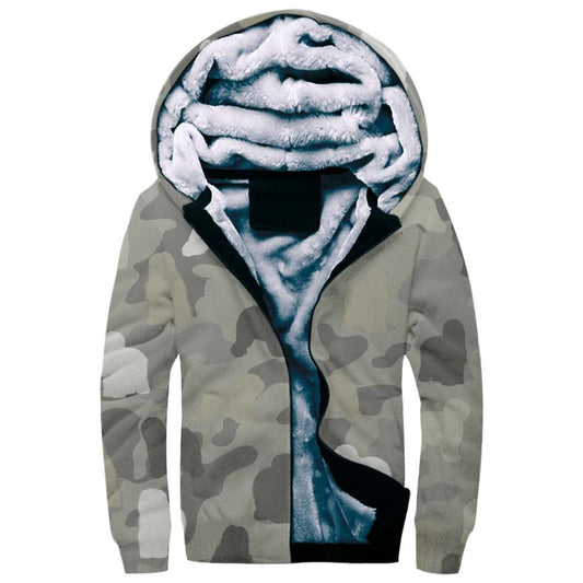 Old English Sheepdog Camo Fleece Hoodie