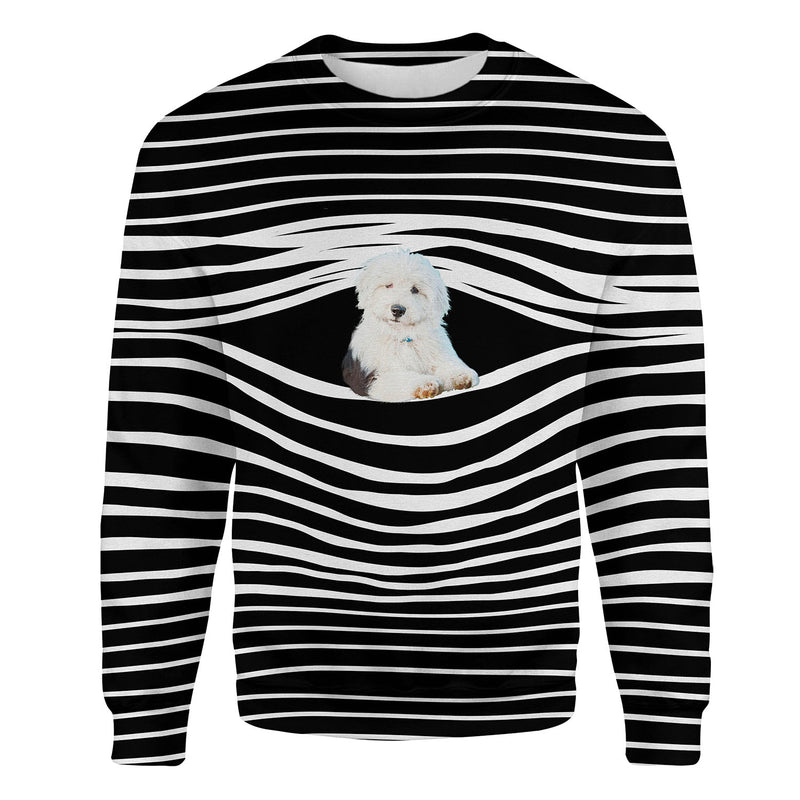 Old English Sheepdog - Stripe - Premium Sweater