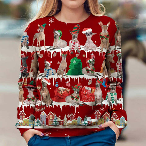 Peruvian Hairless Dog - Snow Christmas - Premium Sweater