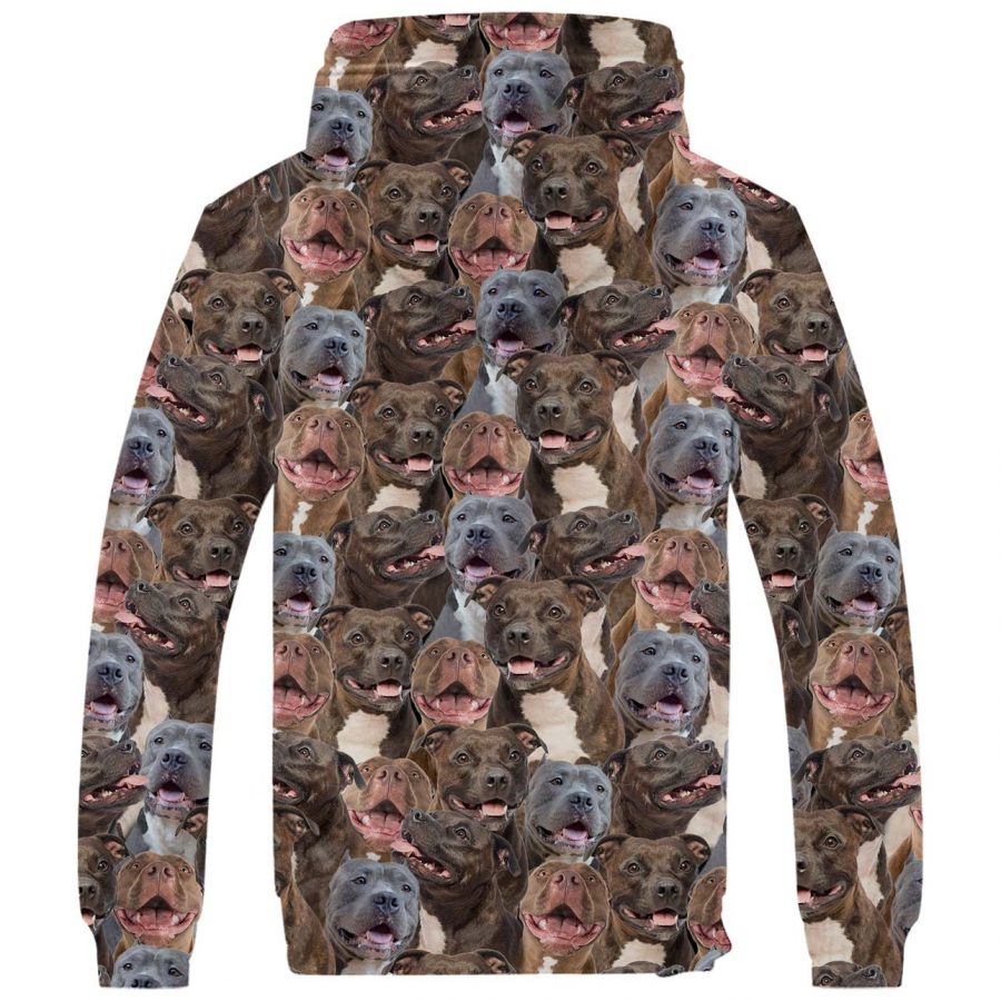 The pitbull face hoodie Clearance