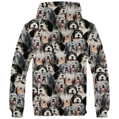 Polish Lowland Sheepdog Full Face Fleece Hoodie