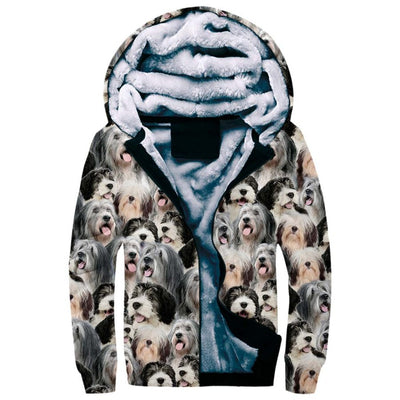 Polish Lowland Sheepdog Full Face Fleece Hoodie