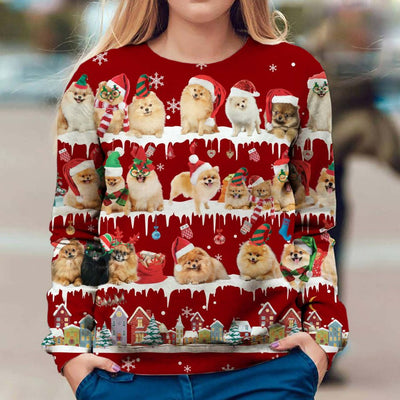 Pomeranian - Snow Christmas - Premium Sweater