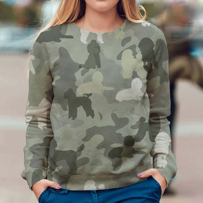 Poodle - Camo - Premium Sweater