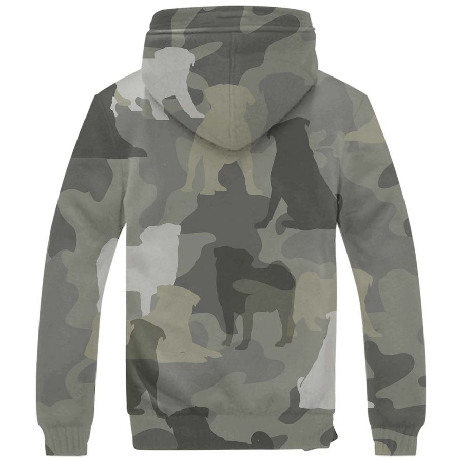 Pug Camo Fleece Hoodie