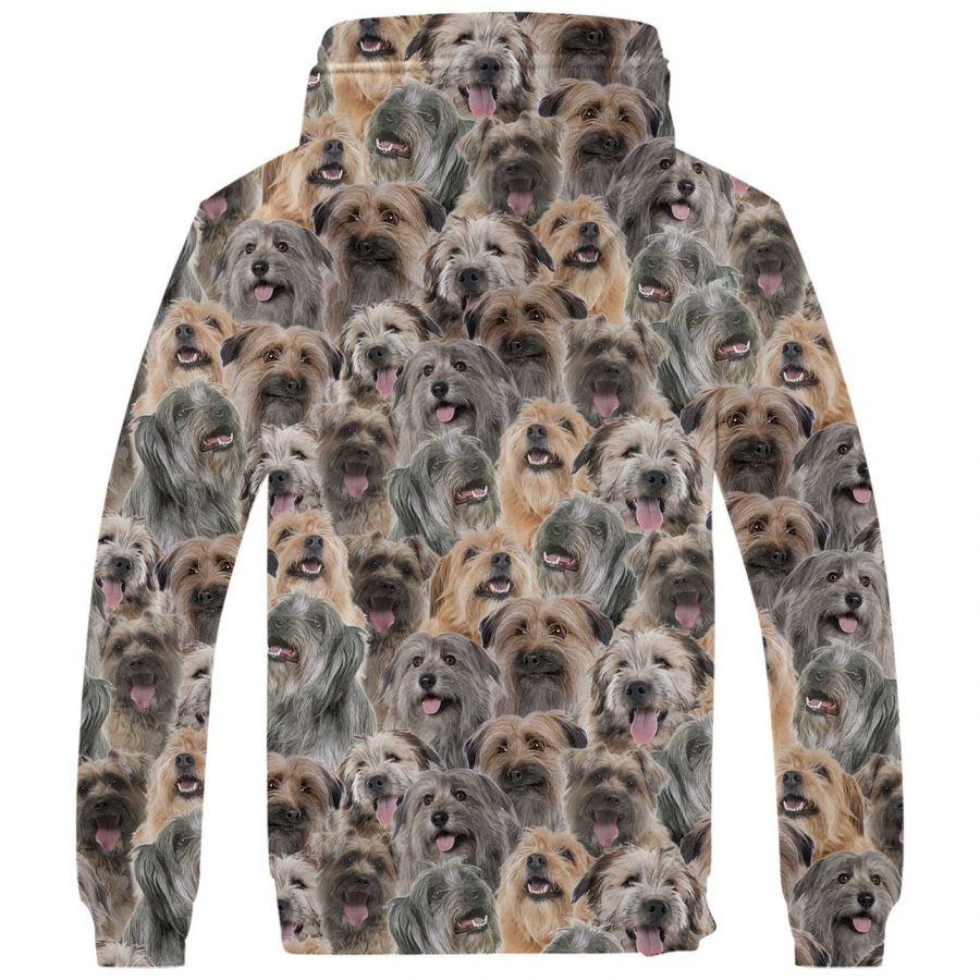 Pyrenean Shepherd Full Face Fleece Hoodie