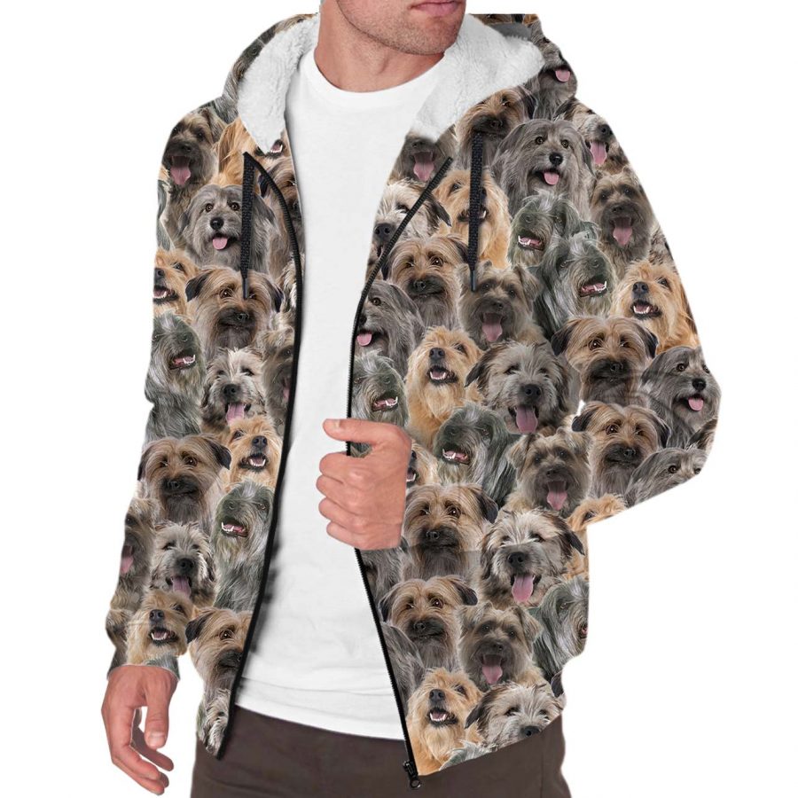 Pyrenean Shepherd Full Face Fleece Hoodie